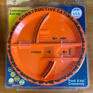 Constructive Eating Plate and Utensils